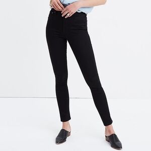 Madewell Black 10" High-Rise Skinny Jeans in Carbondale Wash NWT